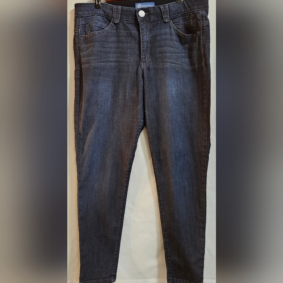 Democracy Ab Solution Jeans Size 16 | Dark Wash Skinny Mid-Rise Stretch Denim - Picture 1 of 4